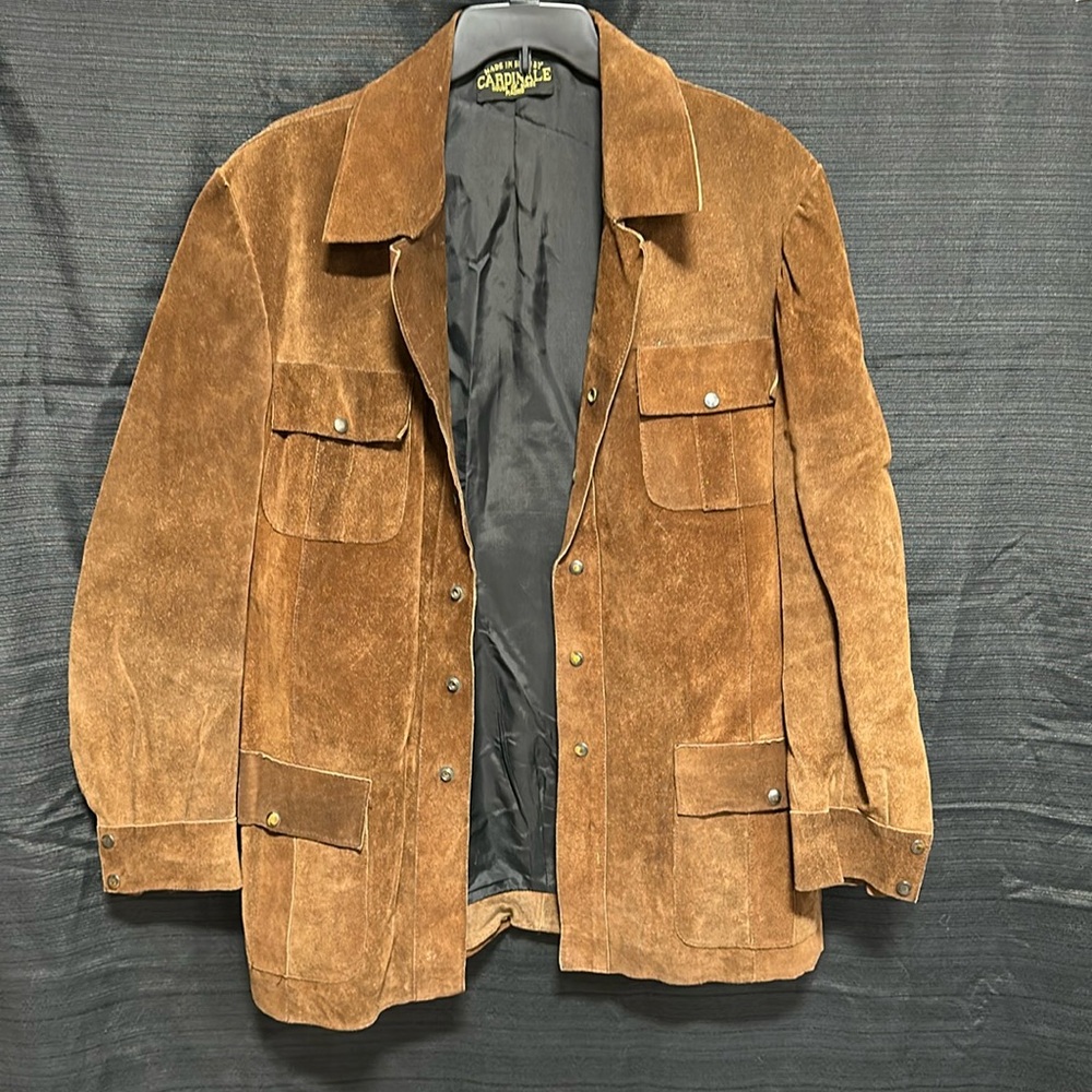Vintage 70s Suede Jacket Large Bohemian Retro Style / Size L